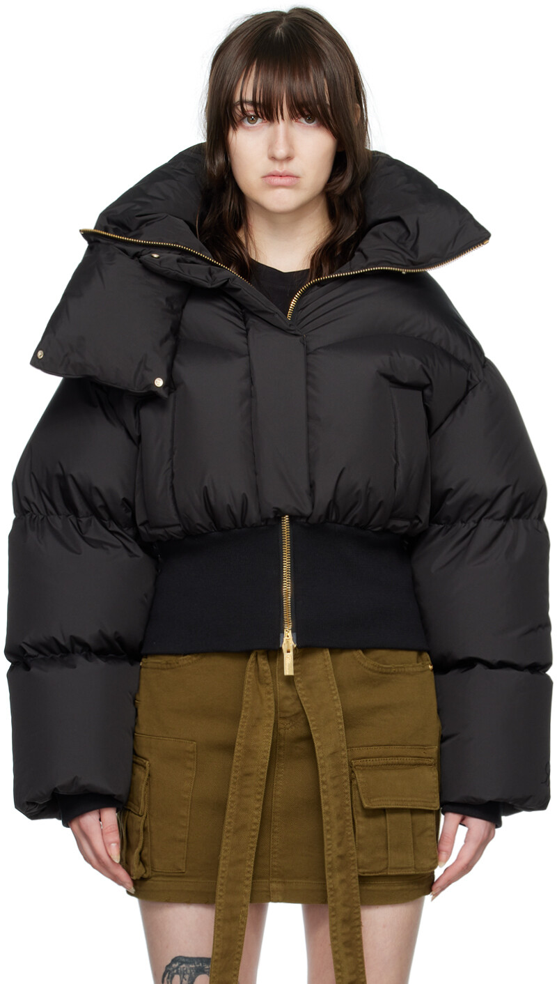 

Черный стеганый пуховик Blumarine
