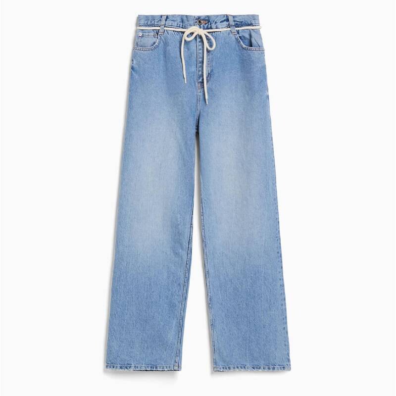 

Джинсы Bershka Straight-Fit, голубой