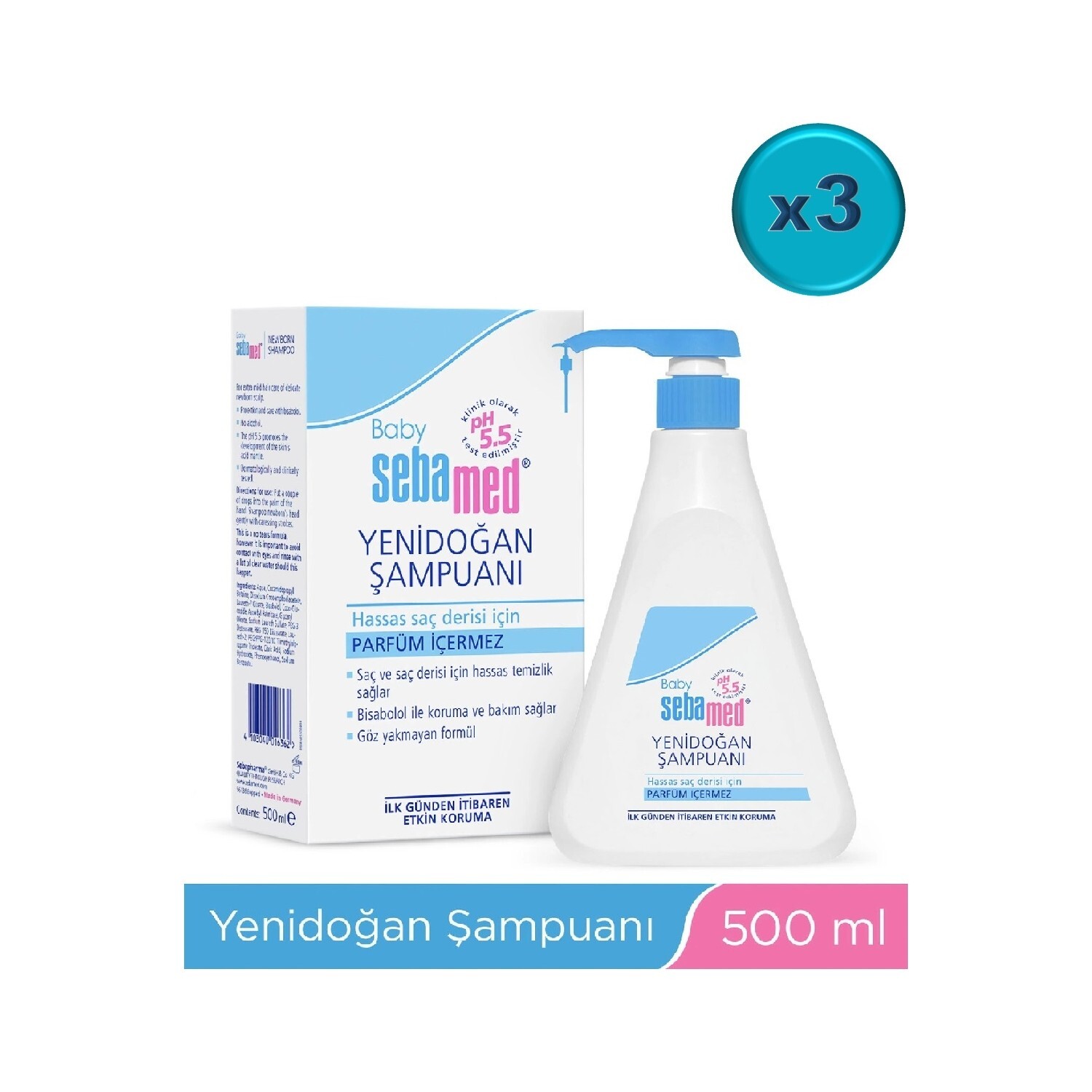 

Детский шампунь Sebamed Baby для новорожденных, 500 мл