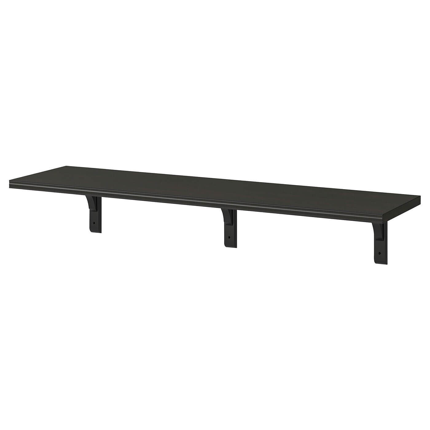 

Полка навесная Ikea Bergshult/Ramshult, 120x30 см, черно-коричневый