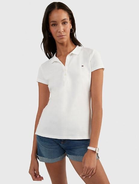 

Футболка-поло Tommy Hilfiger Slim Fit, белый