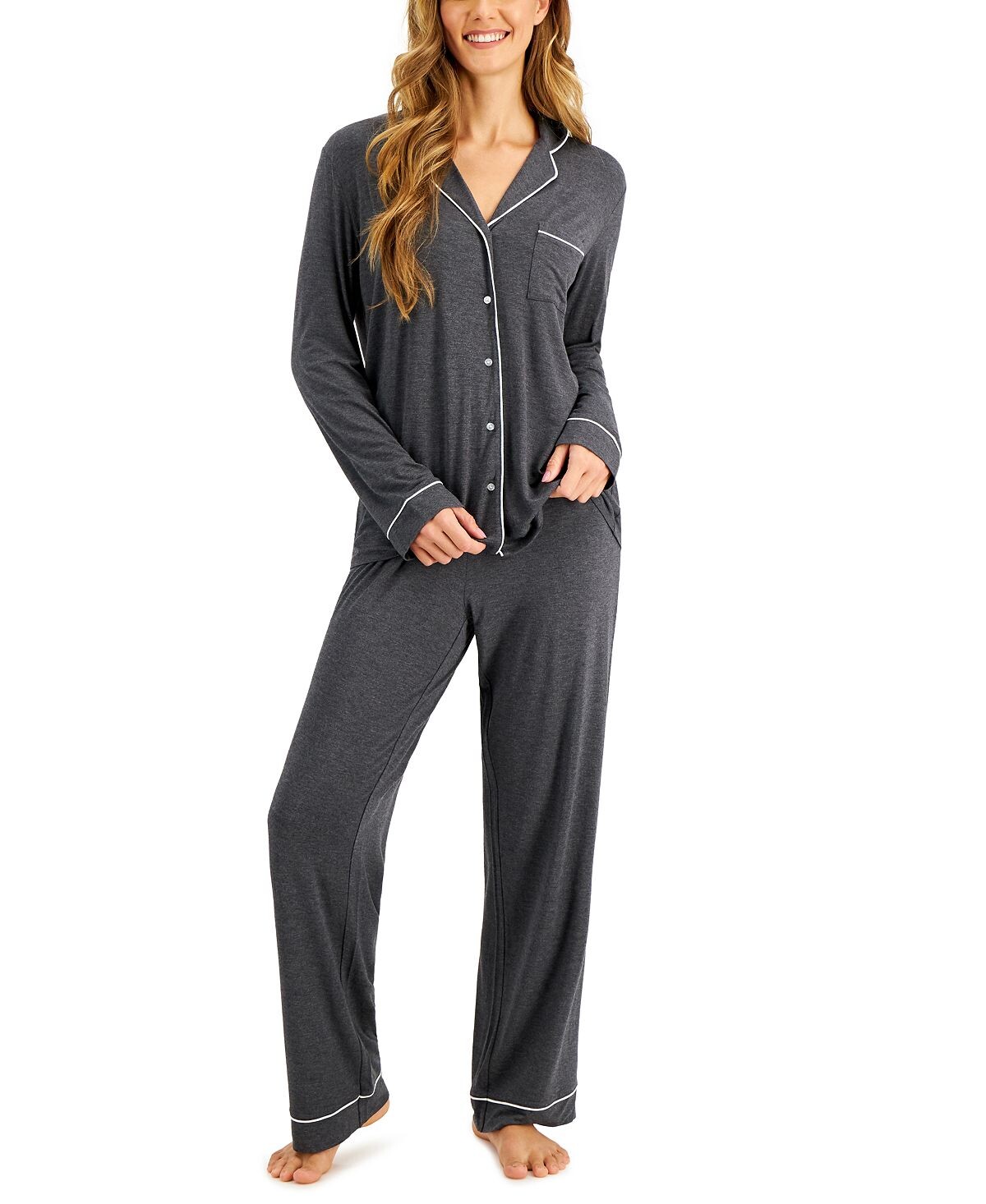 

Пижамный комплект notch collar, созданный для macy's Alfani, мульти