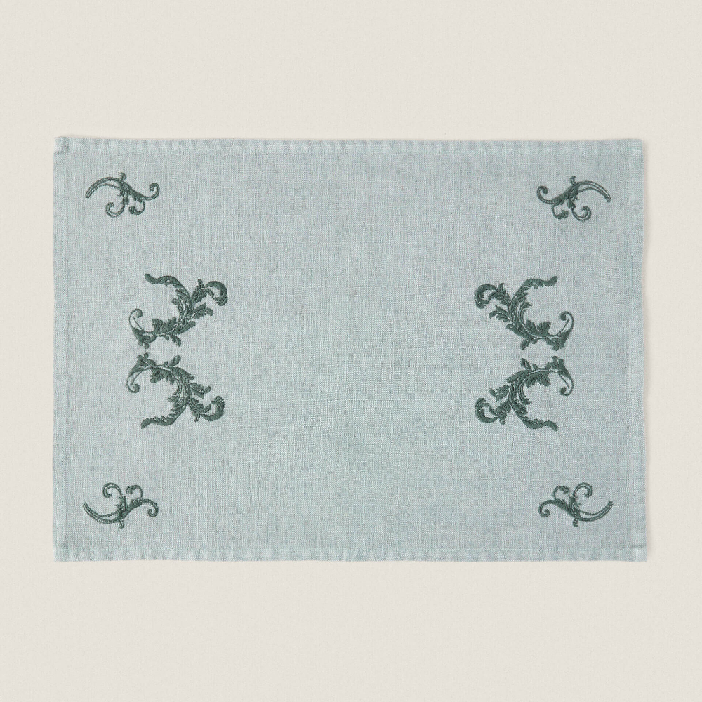 Салфетка под столовые приборы Zara Home Embroidered Linen, 35 x 50 см