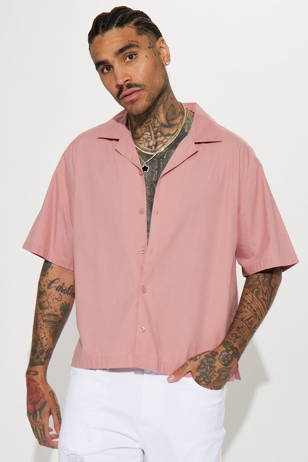 

Рубашка Fashion Nova FNMN528, лиловый
