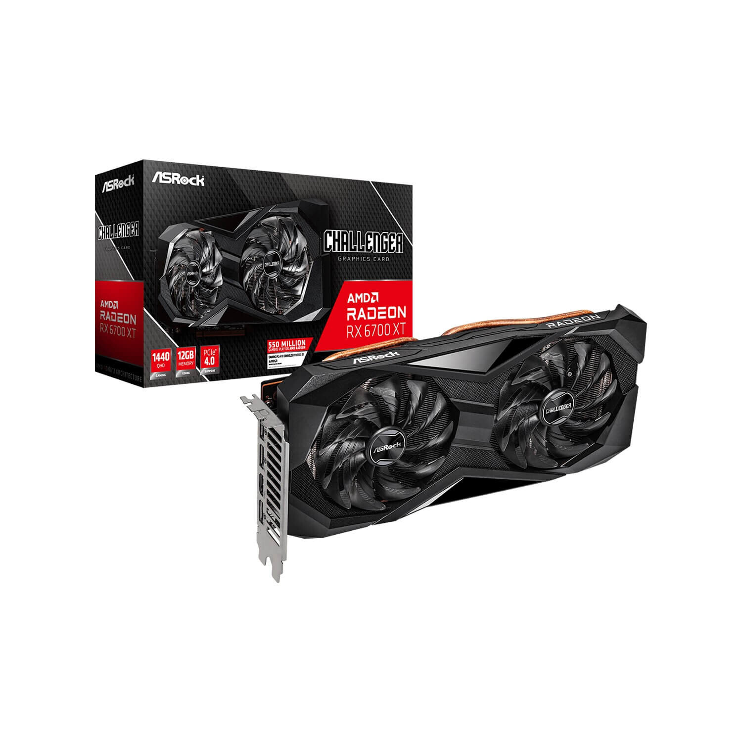 

Видеокарта ASRock Radeon RX 6700 XT Challenger D 12GB (RX6700XT CLD 12G)