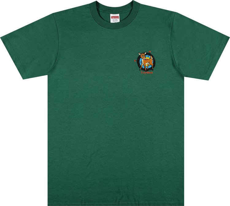 Футболка Supreme Deer Tee 'Light Pine', зеленый футболка supreme manhattan tee light pine зеленый