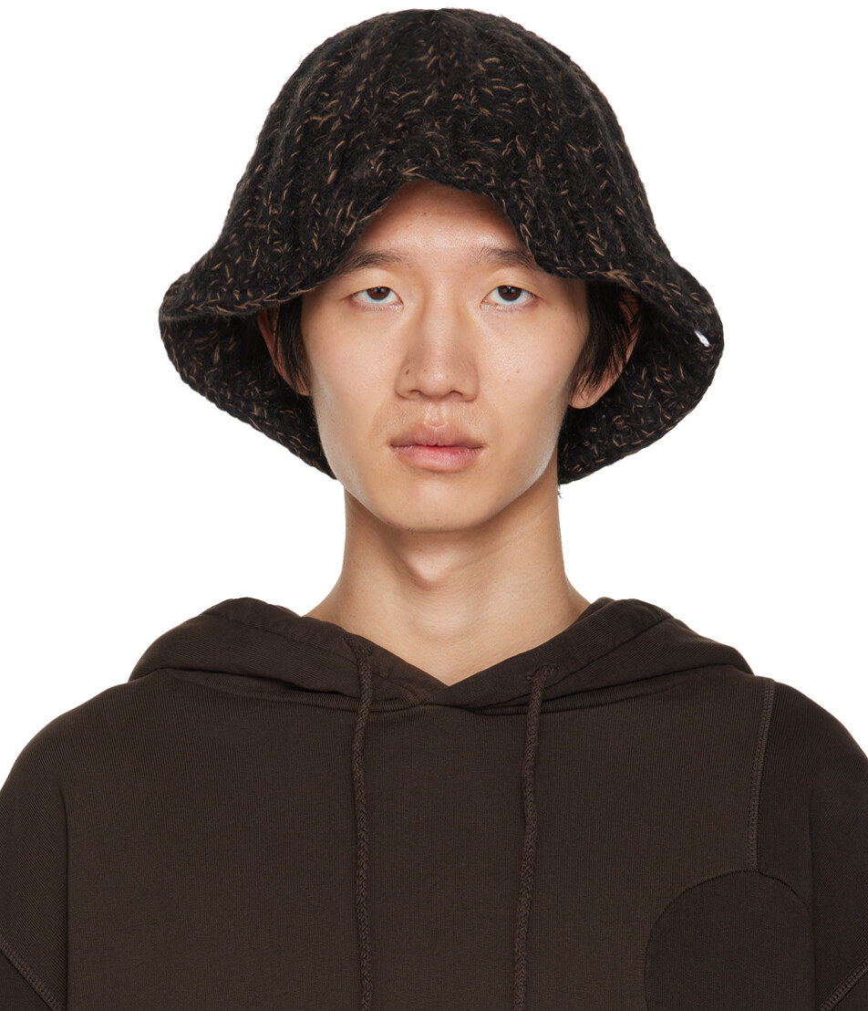 

Коричневая вязаная шапка MM6 Maison Margiela
