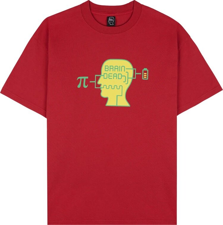 

Футболка Brain Dead Low Battery T-Shirt 'Maroon', красный