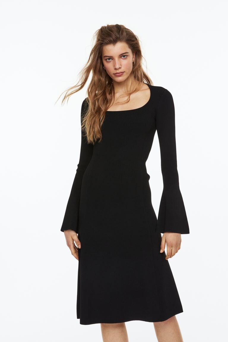 

Платье тонкой вязки H&M, черный