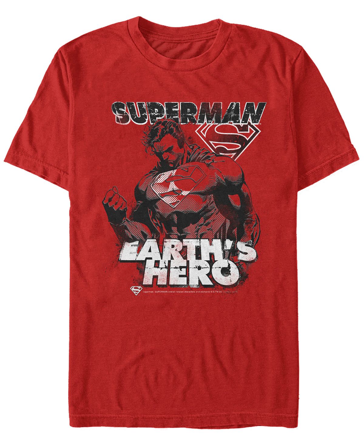 Мужская футболка с коротким рукавом dc superman earth's hero Fifth Sun, красный цена и фото