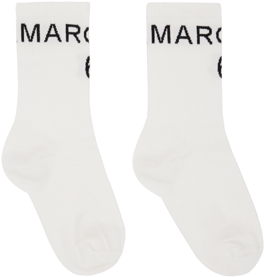 

Белые носки с логотипом MM6 Maison Margiela