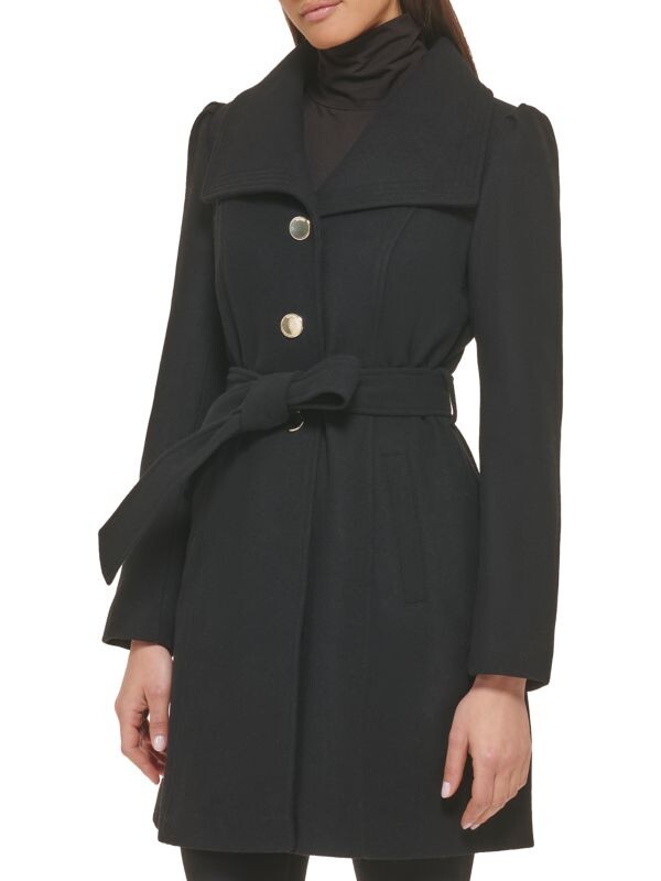 

Бушлат из смесовой шерсти Guess Black, Серый
