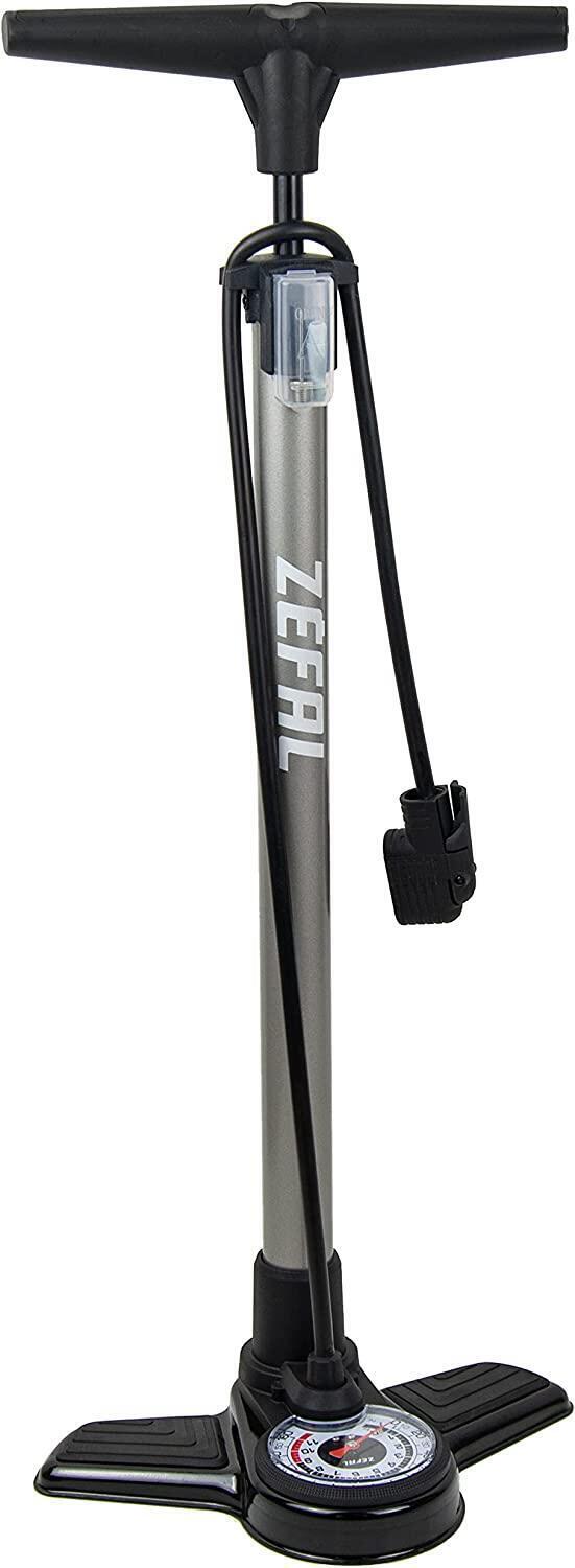 Насос Zefal Profil Max FP20 велосипедный ножной с большим манометром, черно - серый