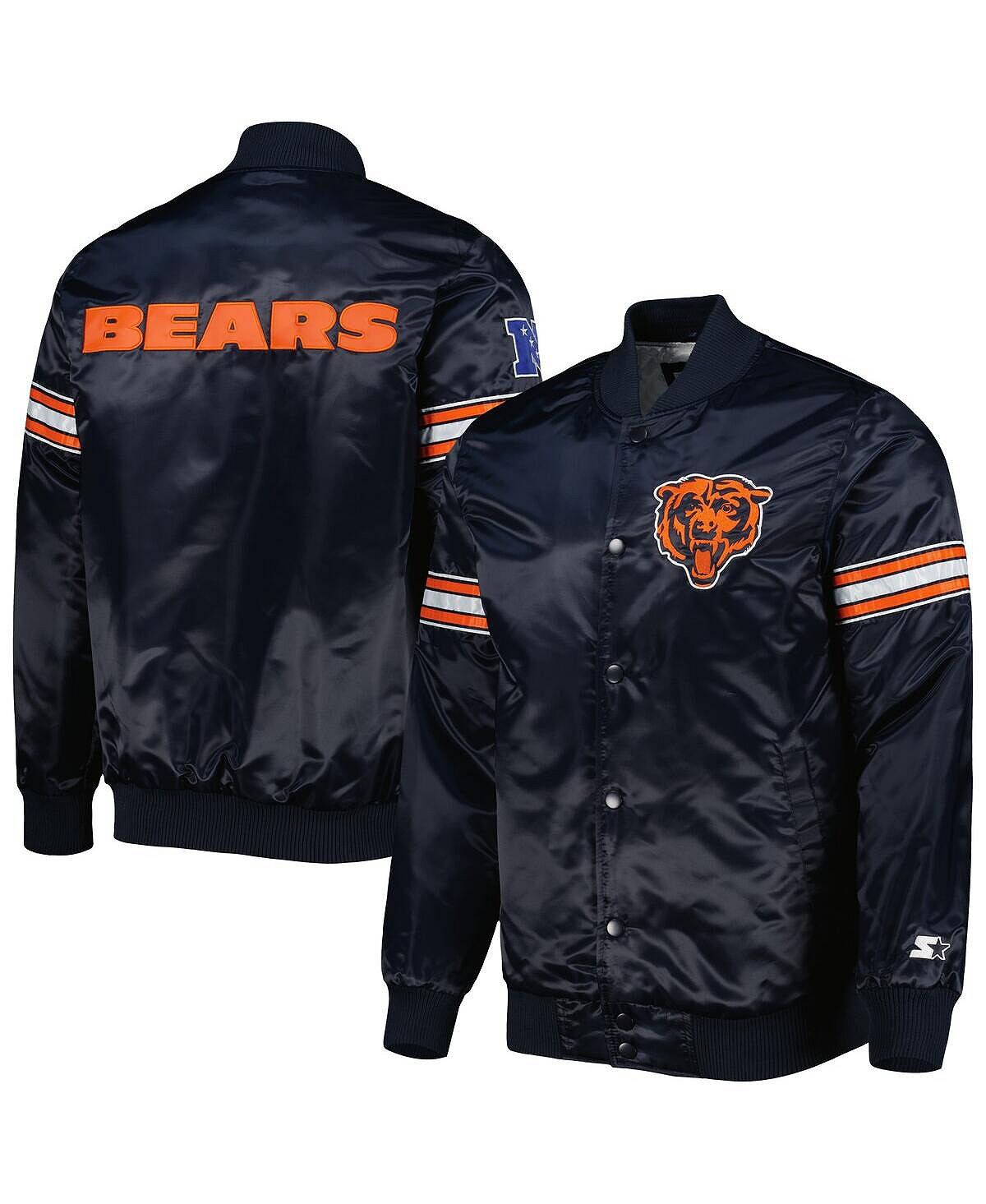 

Мужская темно-синяя куртка chicago bears the pick and roll full-snap Starter, синий