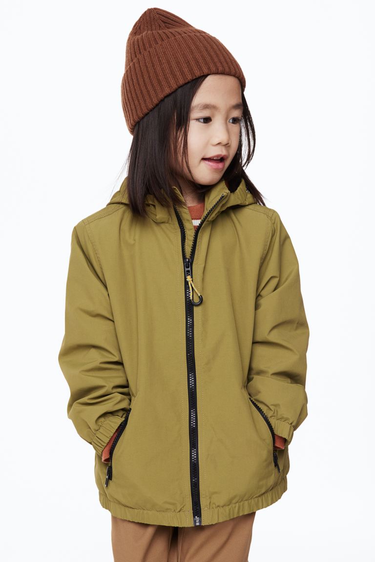 цена Куртка с капюшоном H&M, оливково-зеленый