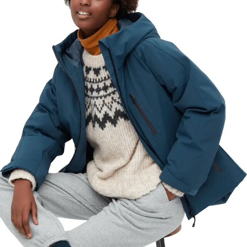

Пуховик Uniqlo Hybrid down, темно-зеленый