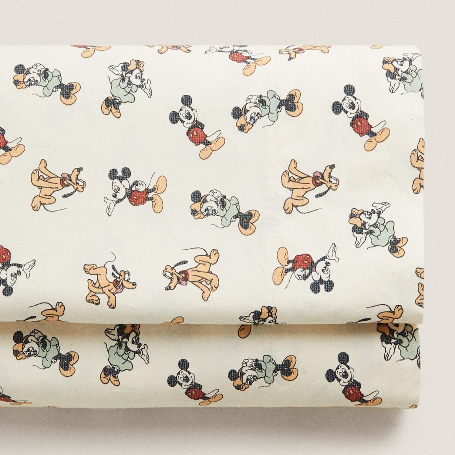 

Простыня Zara Home Mickey Disney Flat, бежевый
