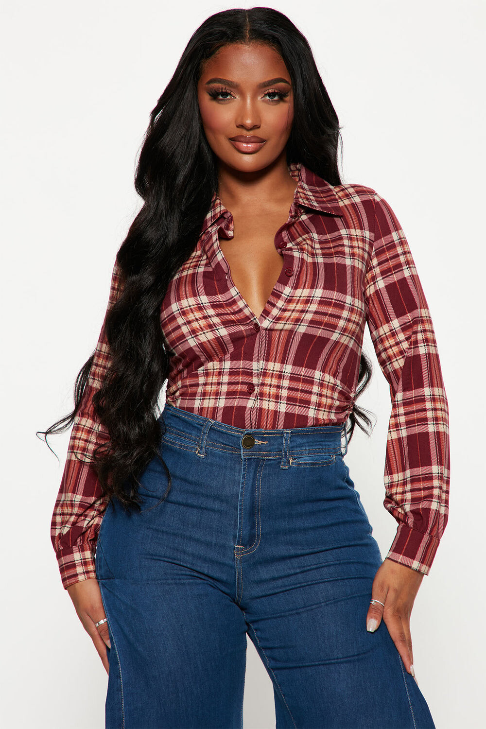 

Рубашка Fashion Nova JG887FL11FN, слива
