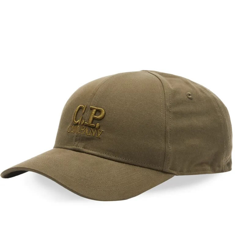 Бейсболка C.P. Company Gabardine Logo, хаки