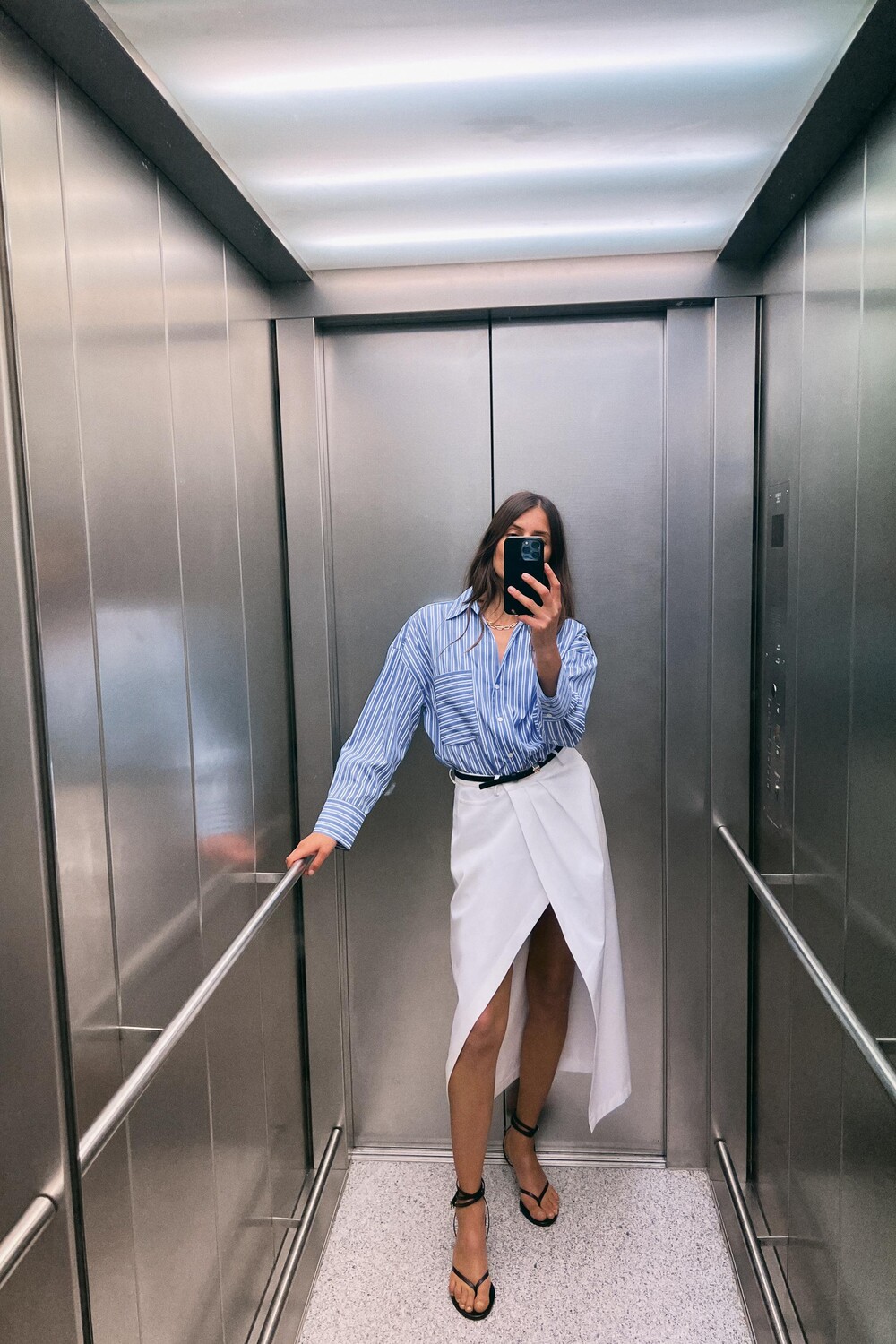 

Полосатая рубашка ZARA, полоски