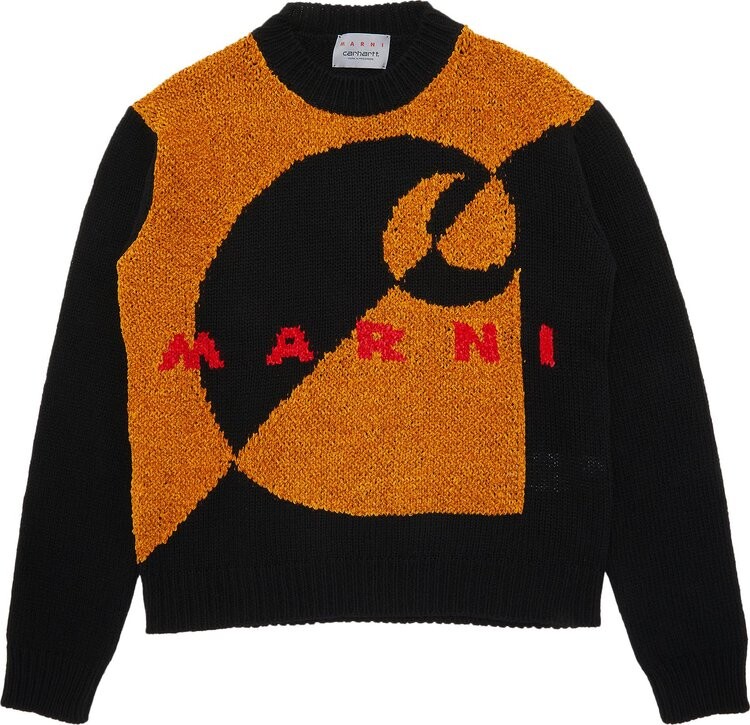 

Свитер Marni x Carhartt WIP Roundneck Sweater 'Black', черный