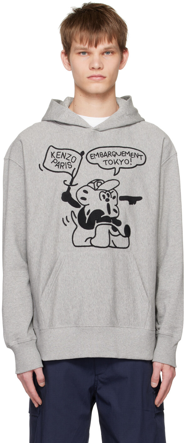 

Серый - Худи Boy Travels Kenzo Paris Boke