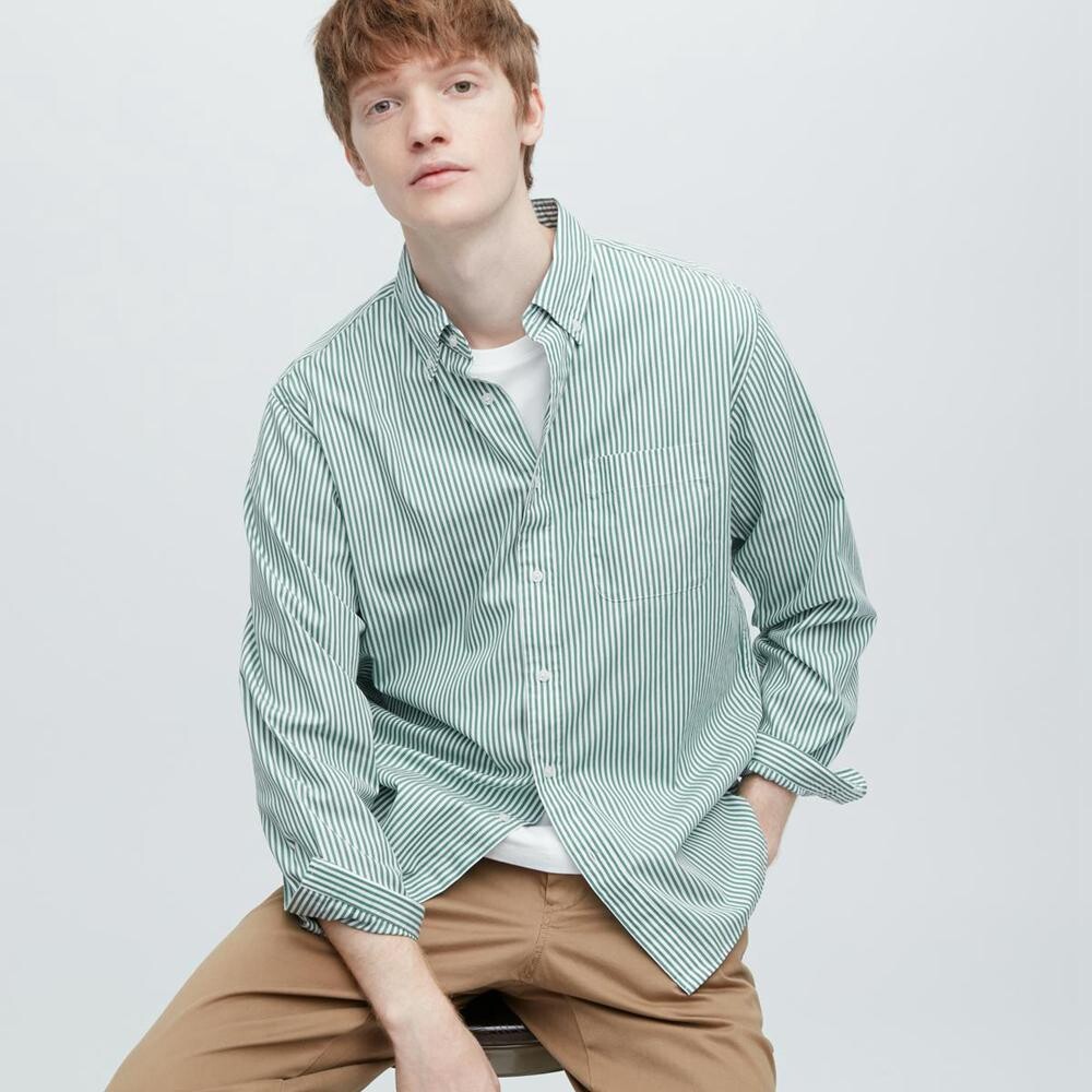 

Рубашка унисекс Uniqlo, зеленый