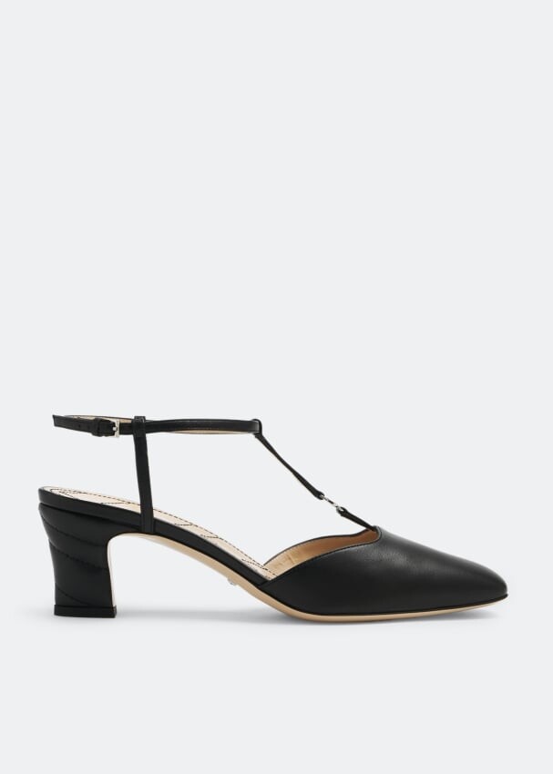 

Туфли GUCCI Double G slingback pumps, черный