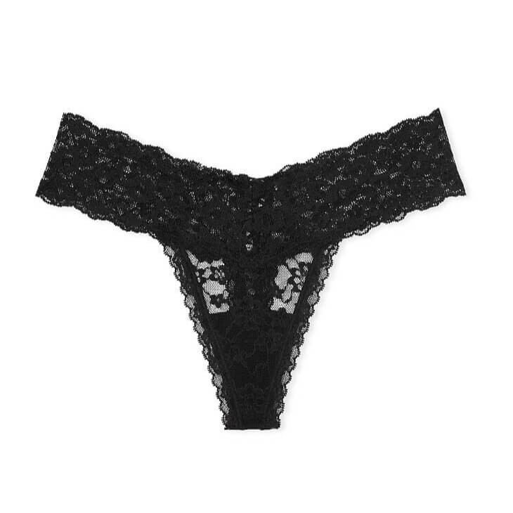 

Кружевные трусики-стринги со шнуровкой Victoria's Secret The Lacie Posey, черный