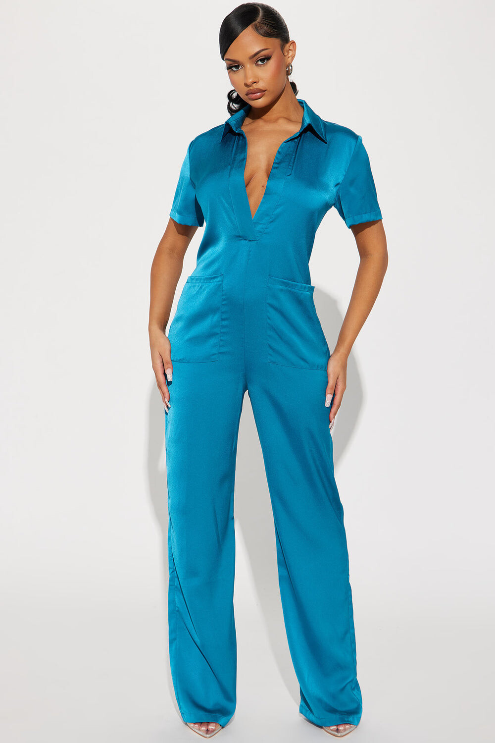 

Комбинезон Fashion Nova JP30010CPD, нефритовый