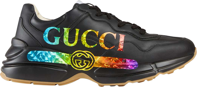 Кроссовки Gucci Rhyton Iridescent Logo, черный - фото