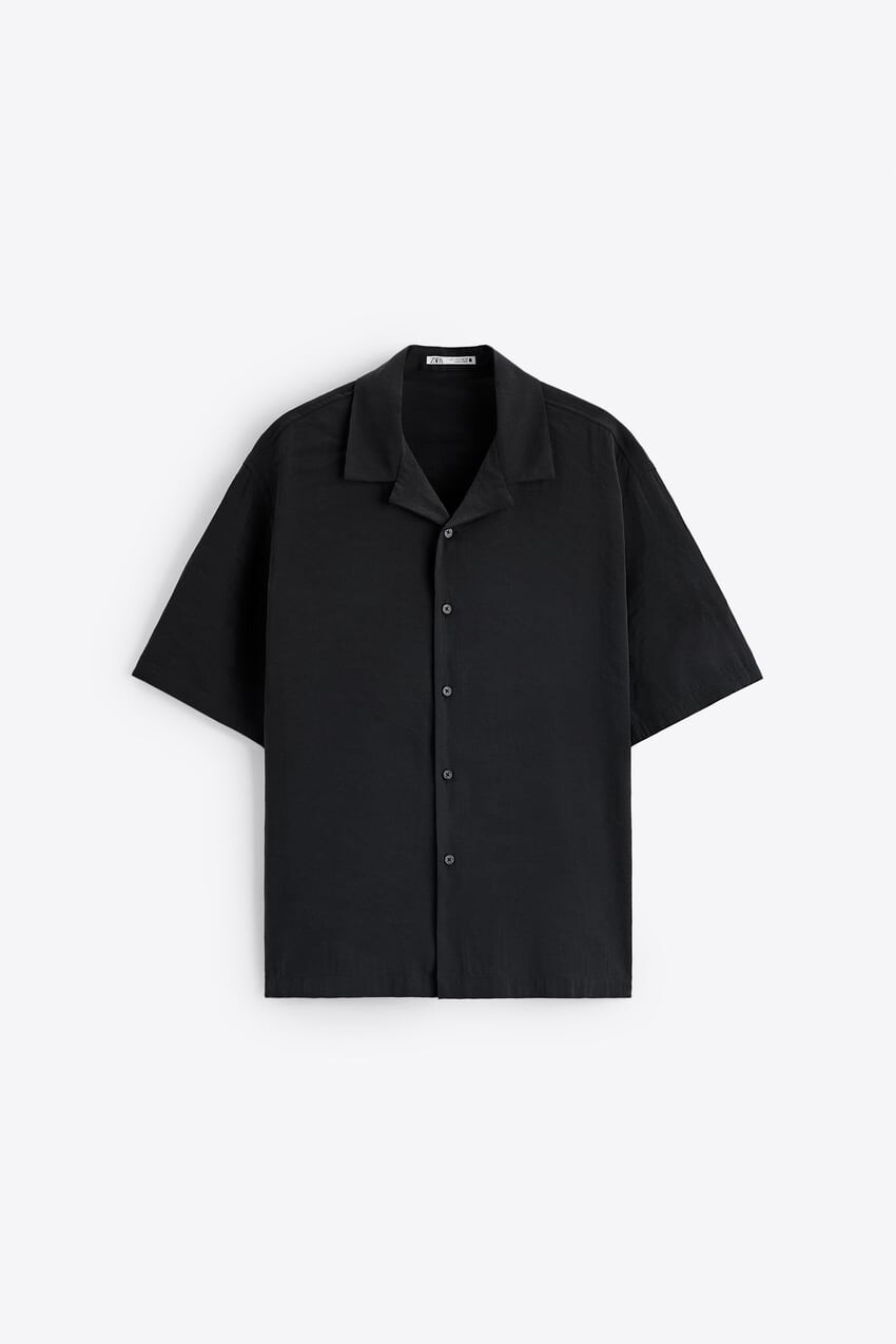 

Рубашка Zara modal blend, чёрный