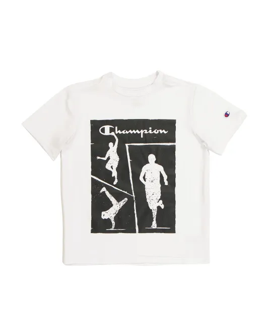 

Футболка Little Boys Active с графическим рисунком Champion, белый