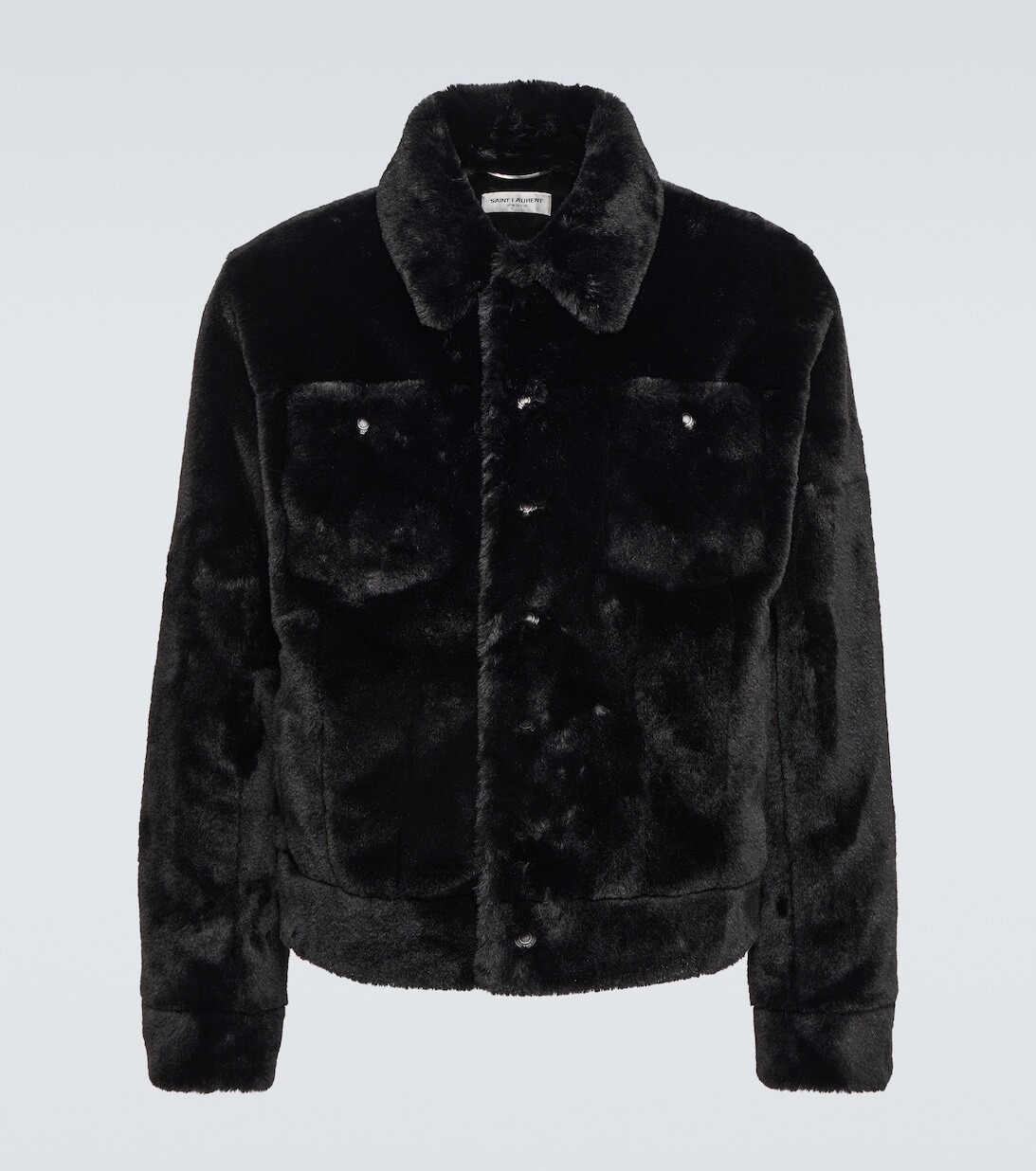

Меховая куртка без животных Saint Laurent, черный