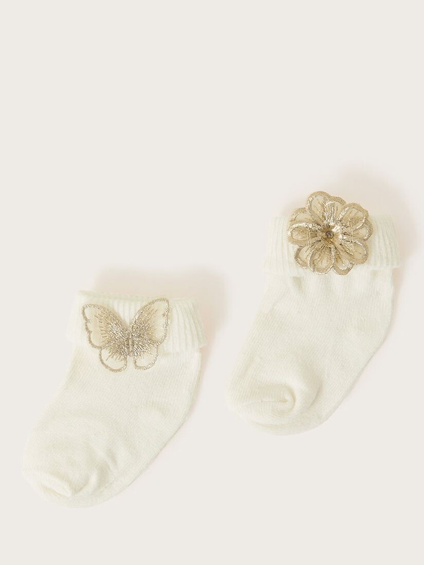 

Носки Monsoon Baby Butterfly, упаковка из 2 шт., разноцветные