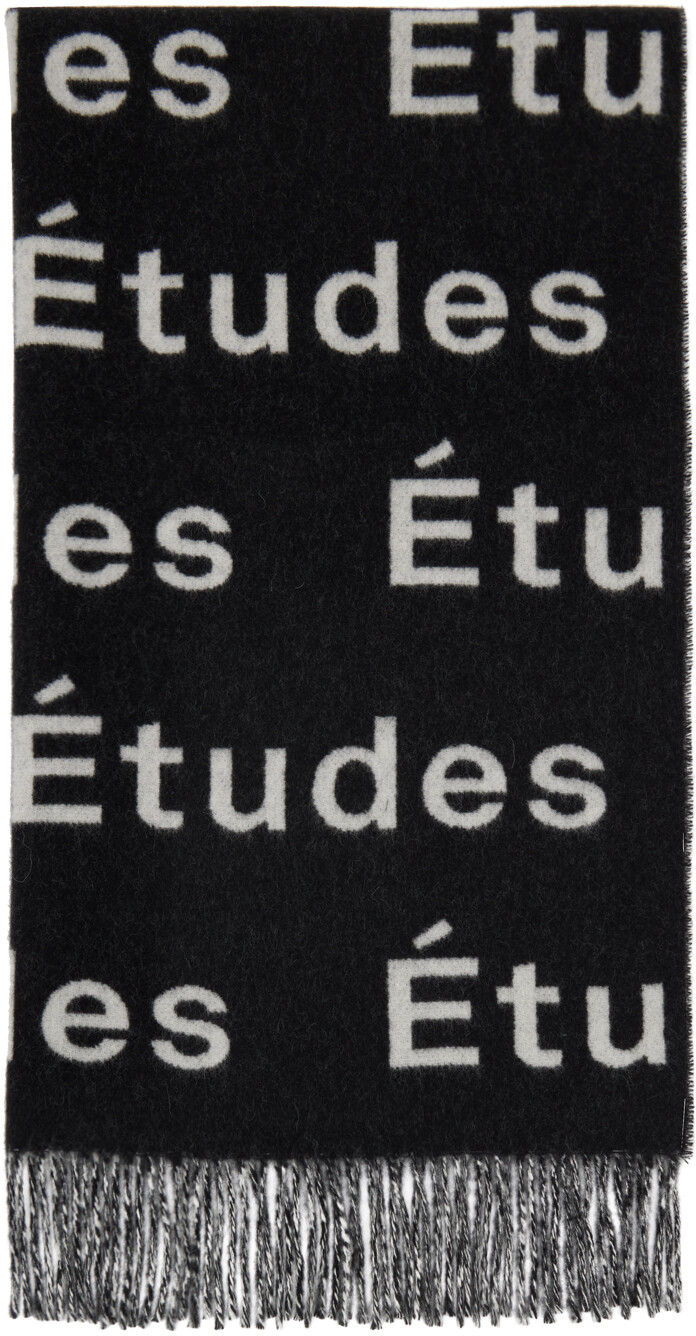 Черно-серый шарф с магнолией etudes home etudes белая ароматическая свеча нью йорк home etudes