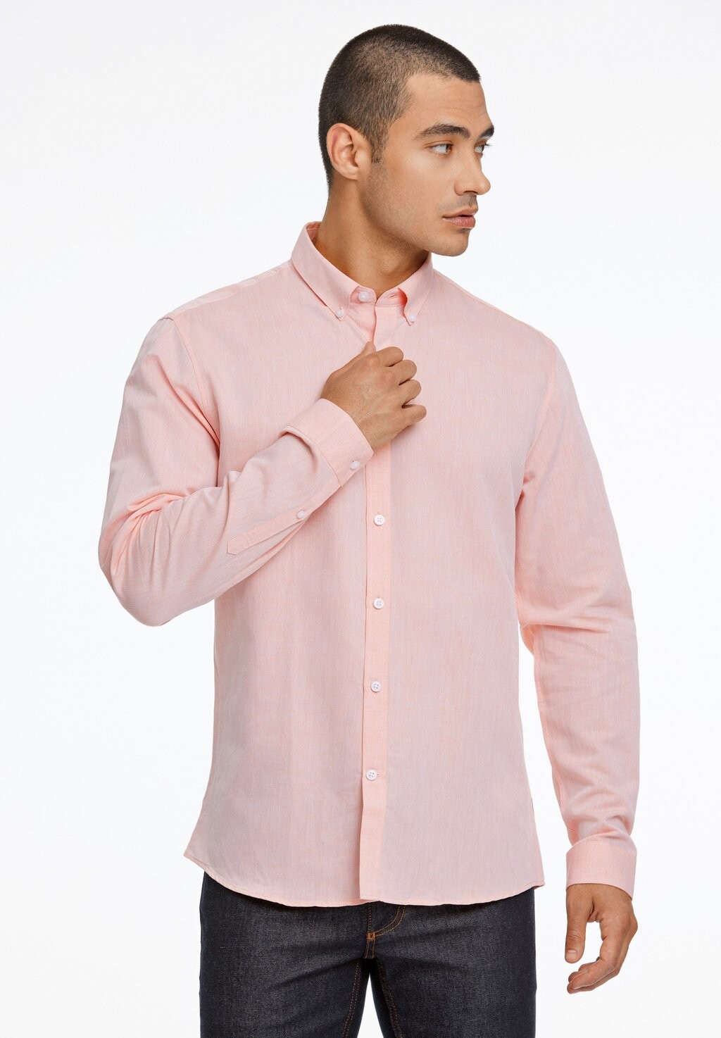 

Рубашка SLIM FIT BUTTON-DOWN Lindbergh, цвет peach