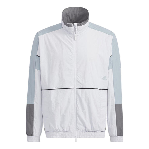 Куртка adidas Contrasting Colors Stand Collar Zipper Sports Jacket Gray, серый