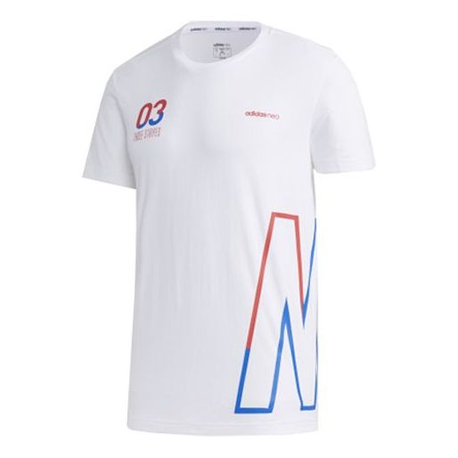 цена Футболка Adidas Neo Casual T-Shirt 'White', белый
