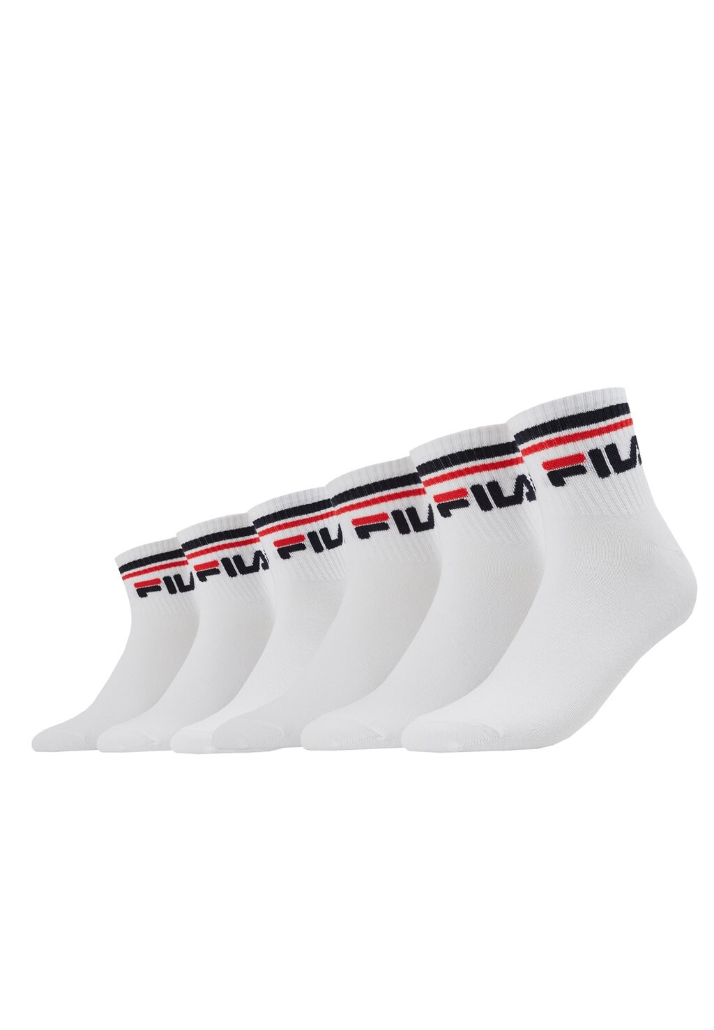 

Носки Unisex Plain Quarter 6 Pack Fila, белые