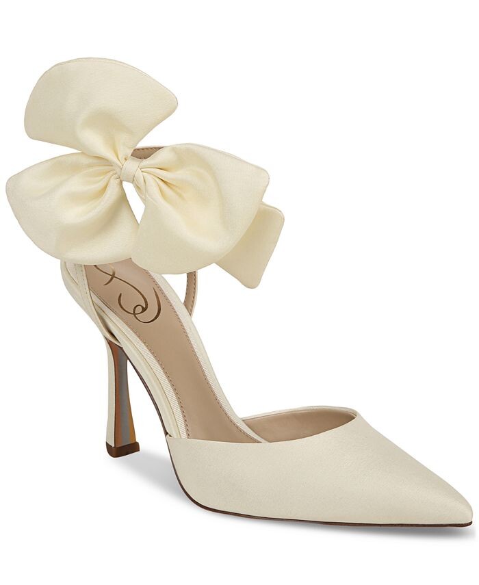 

Женские туфли-лодочки Halie с острым носком и бантом Sam Edelman, белый