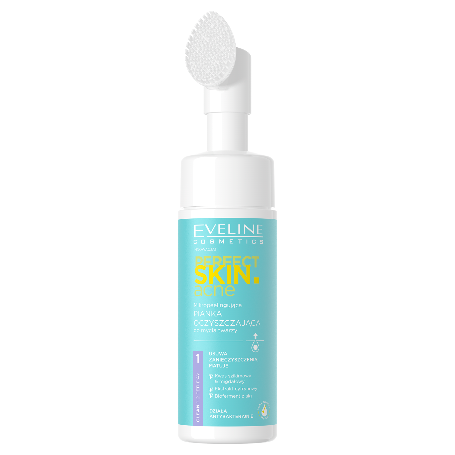 Очищающая очищающая пенка для лица Eveline Cosmetics Perfect Skin Acne, 150 мл