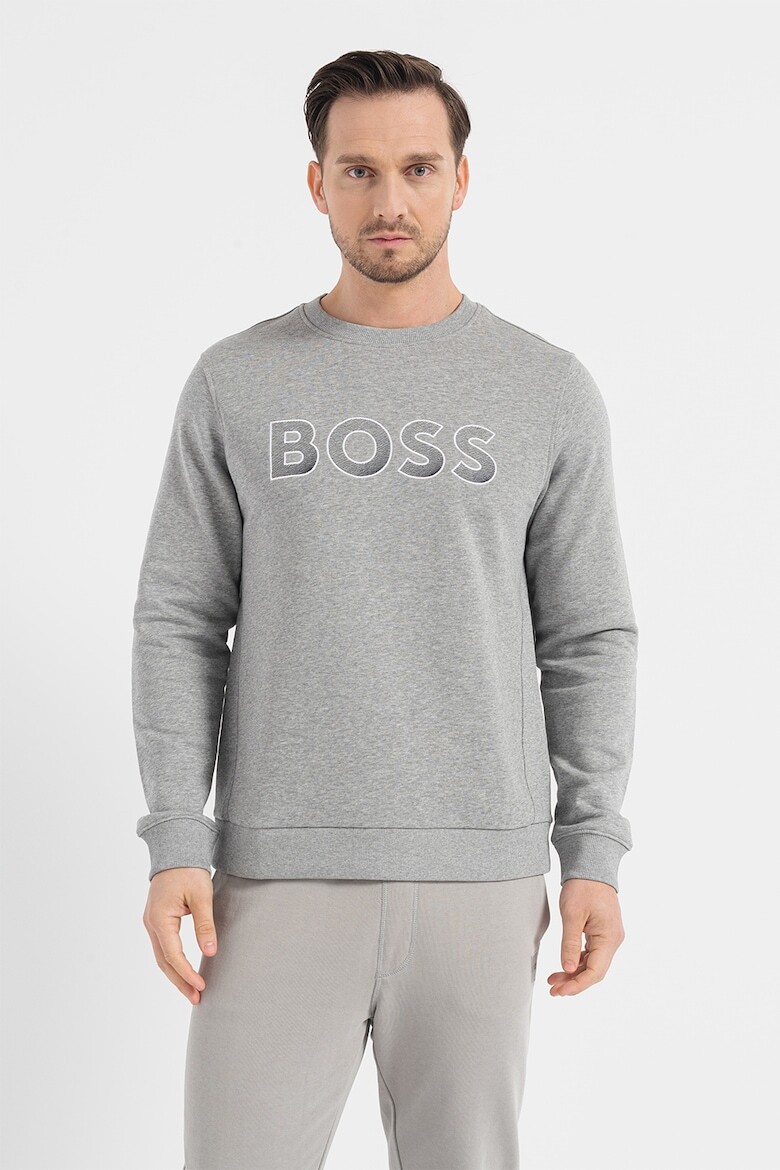 

Толстовка Salbo с логотипом Boss, серый