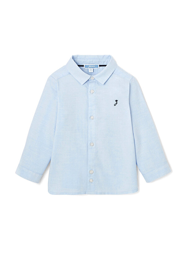 цена Синяя оксфордская рубашка для маленьких мальчиков Jacadi Paris