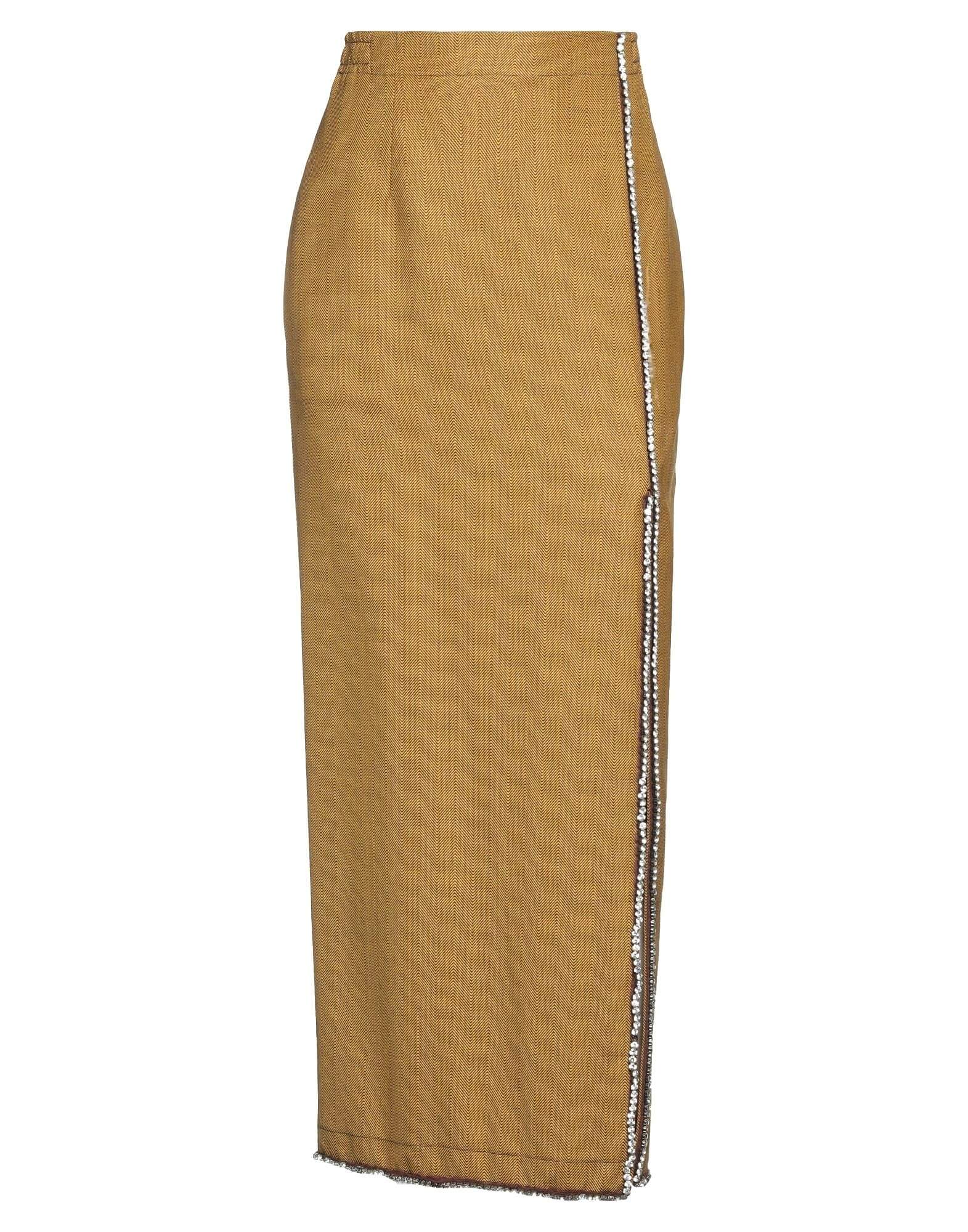 Юбка The Attico Maxi, коричневый юбка карандаш fly макси пояс на резинке размер 40 серебряный серый
