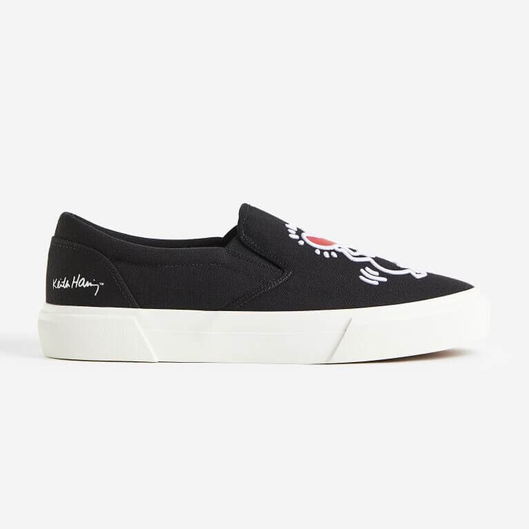 

Боксеры H&M Keith Haring Embroidered Slip-on, черный
