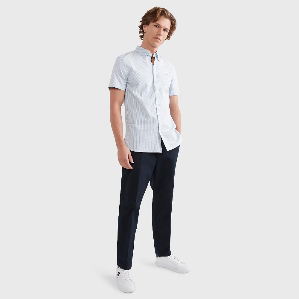 

Рубашка Tommy Hilfiger Regular Fit Sretch Oxford, светло-голубой