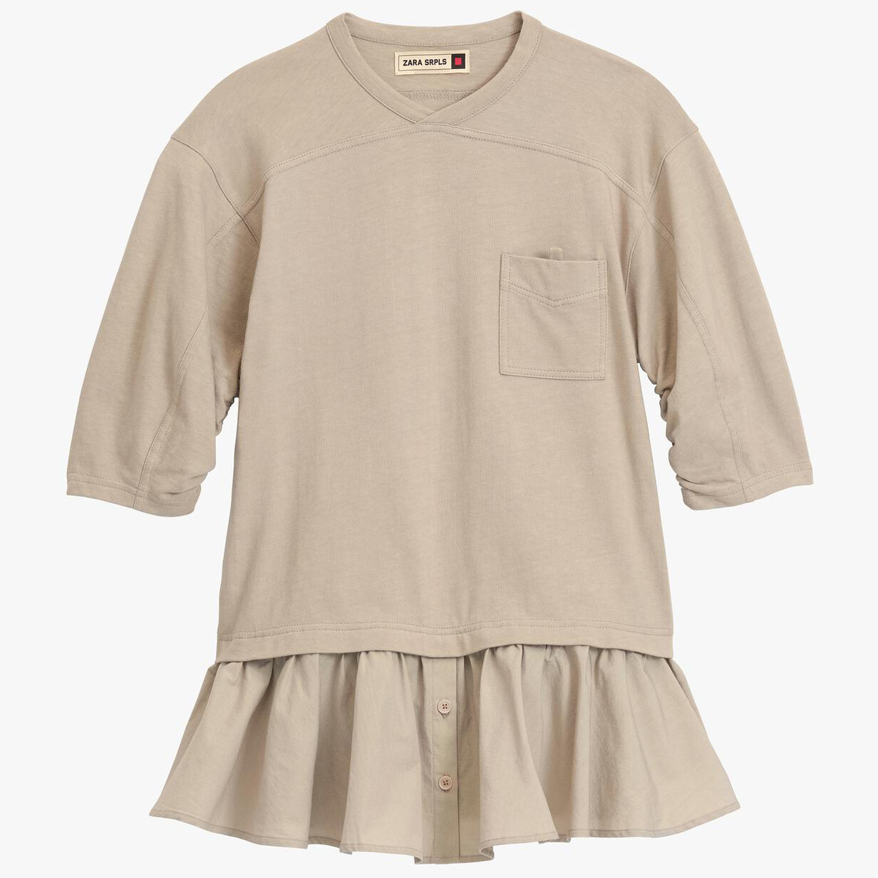 Платье Zara CRCLR D12, серо-бежевый