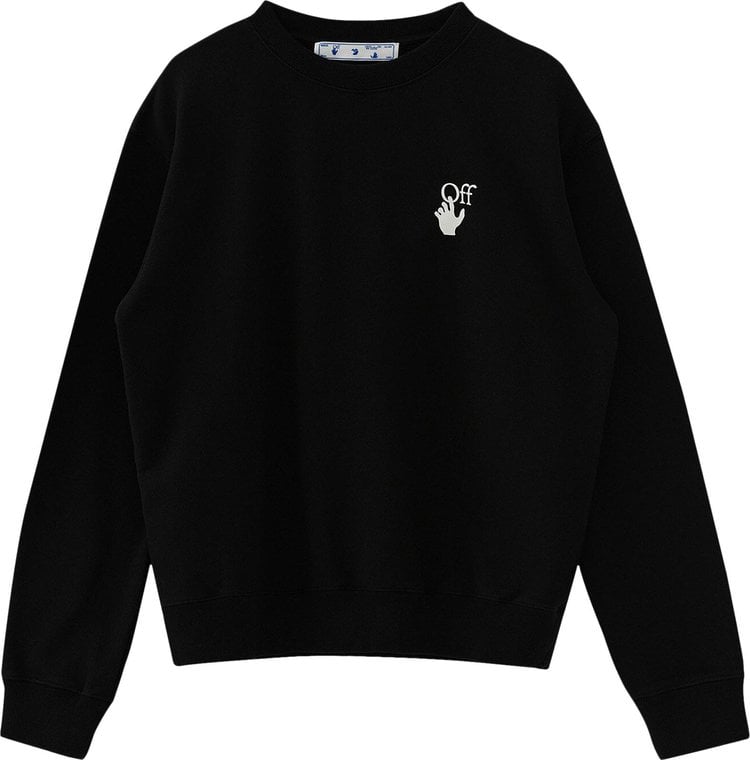 Толстовка Off-White Degrade Arrow Slim Crewneck 'Black/Multicolor', черный - фото