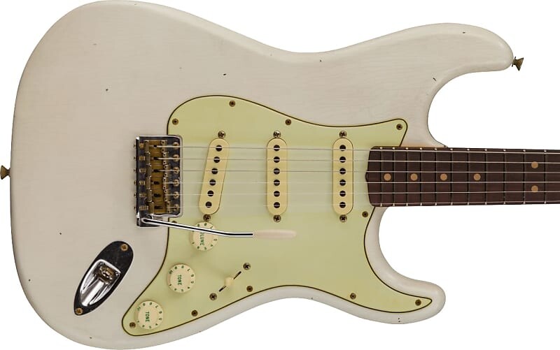 

НОВЫЙ ! Fender '64 Stratocaster Strat Journeyman Relic — Aged Olympic White — официальный дилер — предзаказ '64 Strat Journeyman Relic, Rosewood Fingerboard